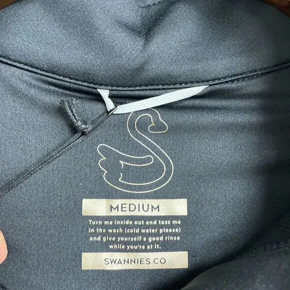 NEW Swannies Golf Men's M Vandykes Black Hoodie Sweatshirt G1548 - Picture 7 of 13